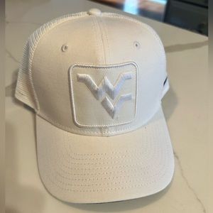 WVU Nike white trucker hat